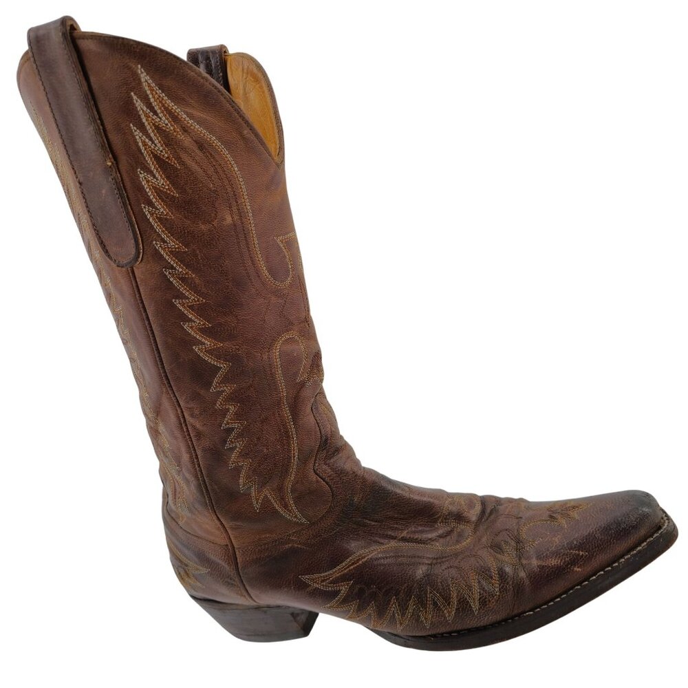 Old Gringo Eagle Snip Toe Mens Size 9.5D Brown Leather Cowboy Western Boots
